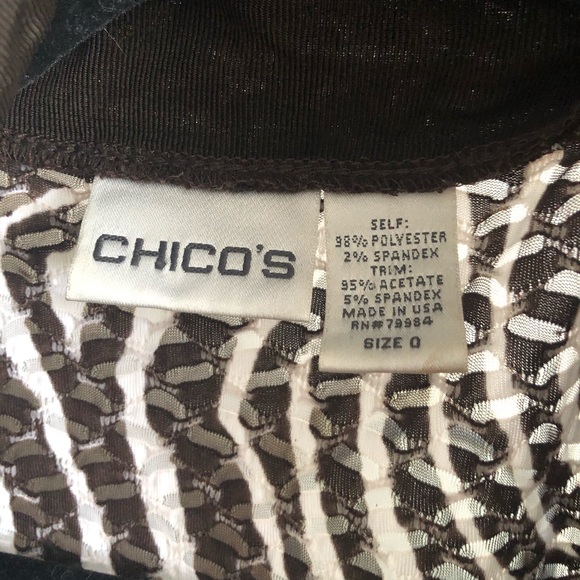 Chico light weight zebra print jacket, size 0. - Picture 4 of 5